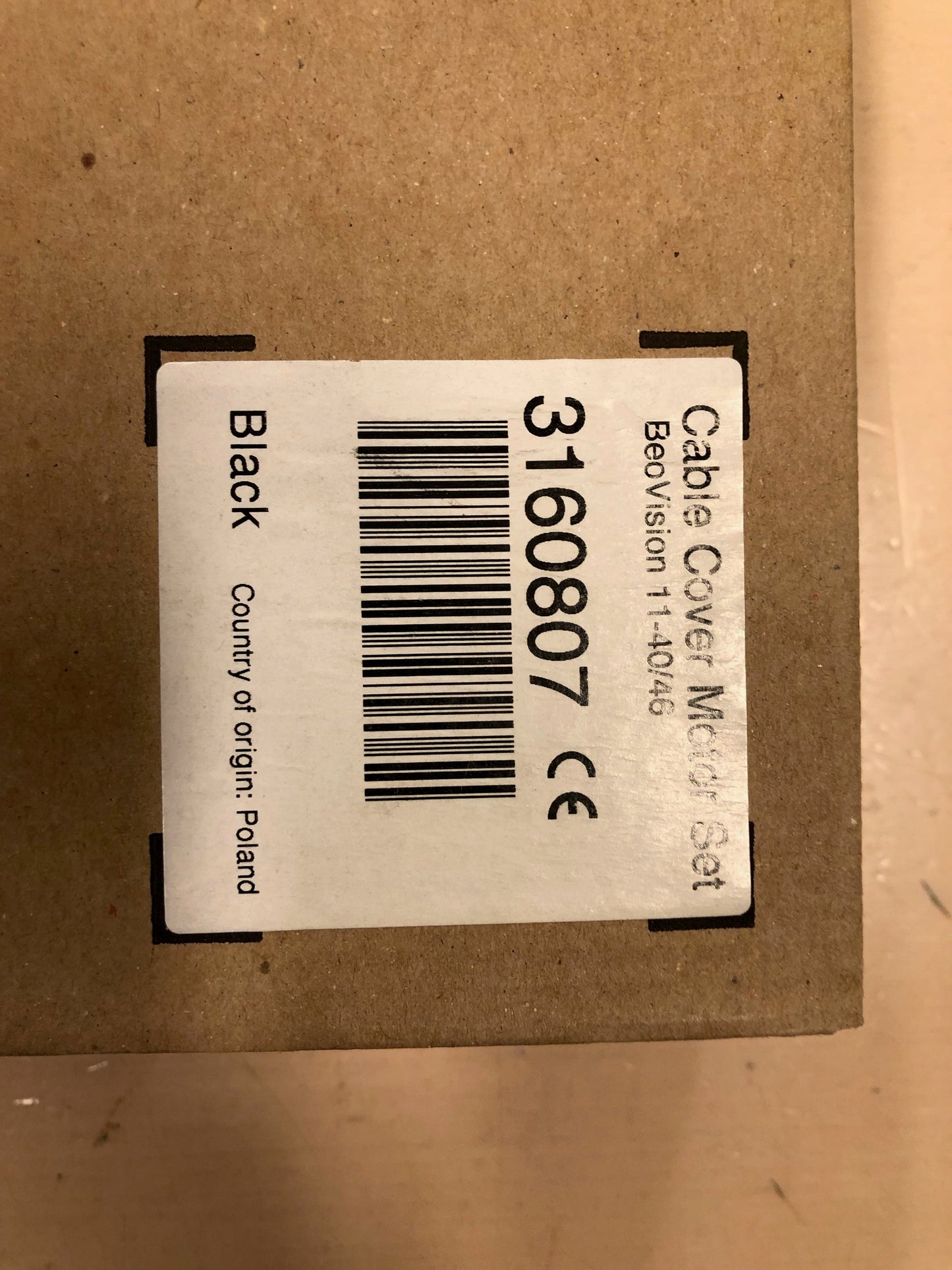 Cable Cover Motor Bv 11-40/46 sæt Sort